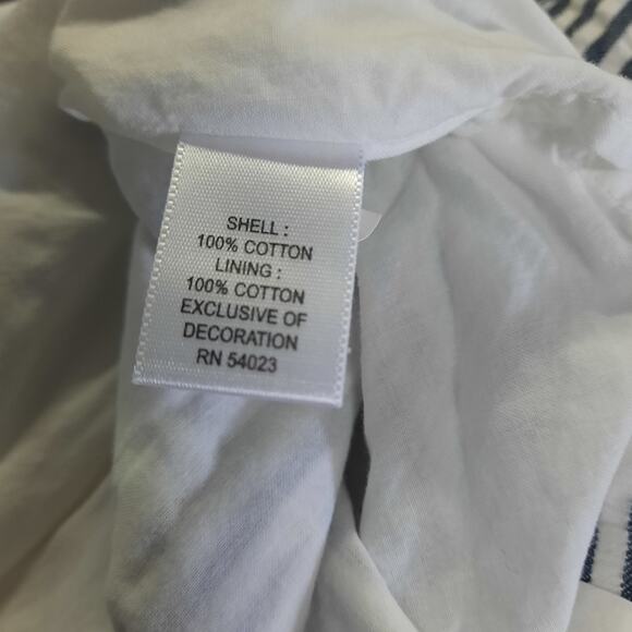 Banana Republic Womens Skirt Sz 10P Blue Seersucker Y2K Coastal Cowgirl Preppy - Picture 7 of 9